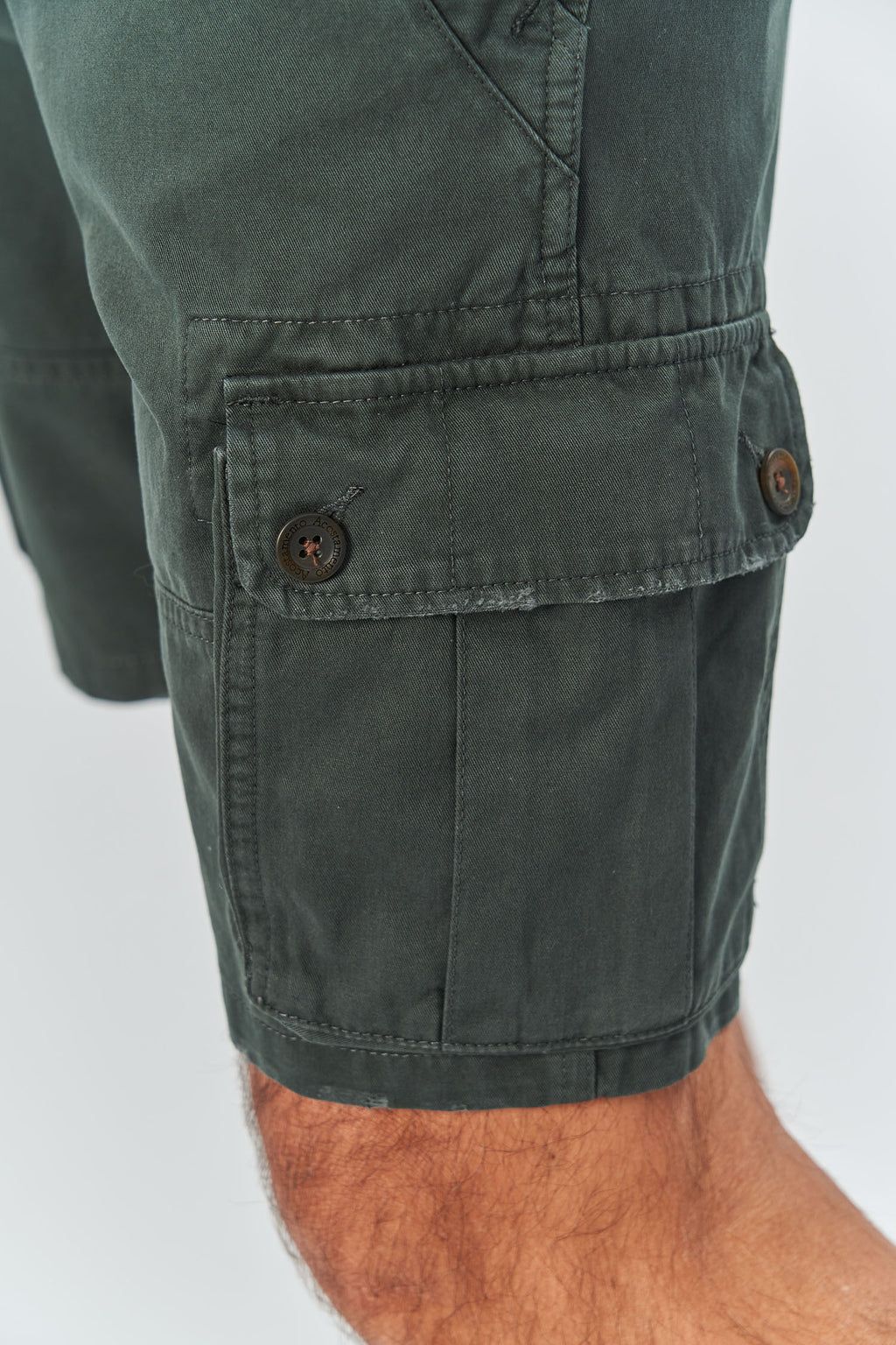 Bermuda Wash Com Bolso Cargo Masculina Acostamento Verde Nativo