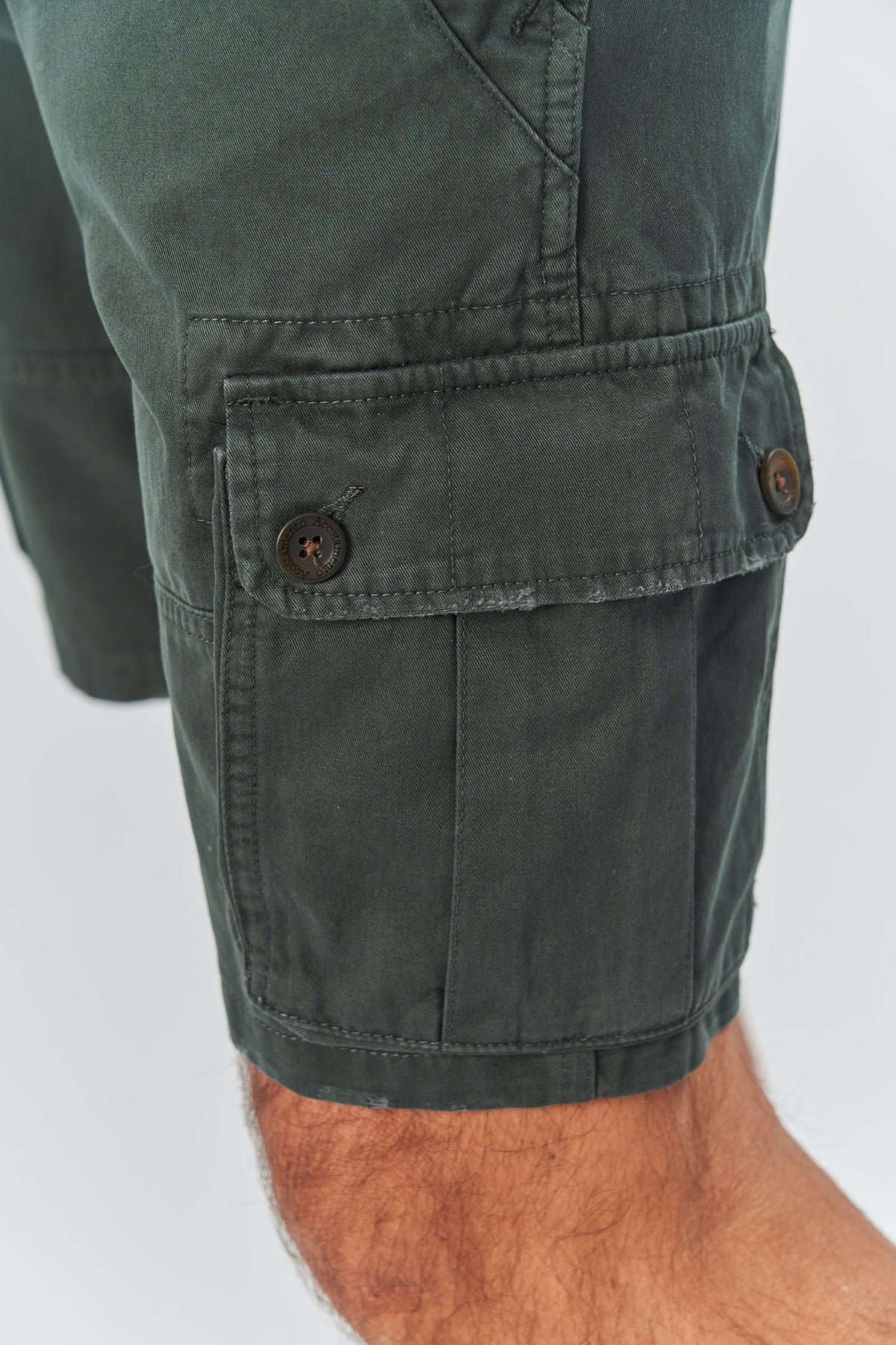 Bermuda Wash Com Bolso Cargo Masculina Acostamento Verde Nativo