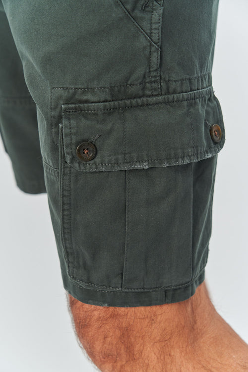 Bermuda Wash Com Bolso Cargo Masculina Acostamento Verde Nativo