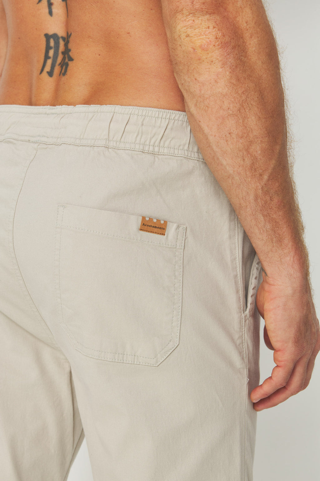Calça Sarja Jogger Masculina Acostamento Caqui