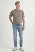 Calça Jeans Skinny Básica Masculina Acostamento Jeans Claro