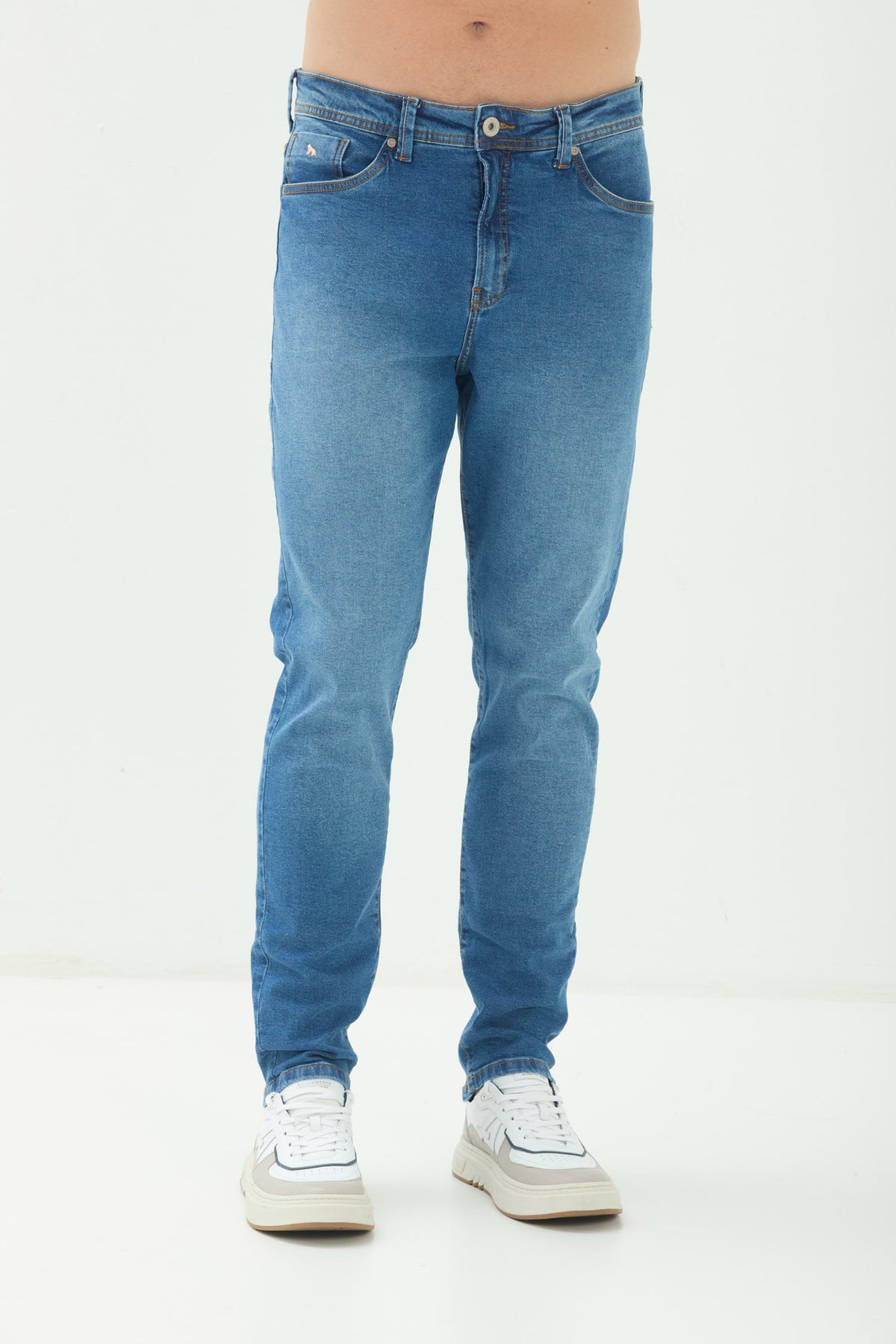 Calça Jeans Skinny Masculina Acostamento Jeans Intermediario