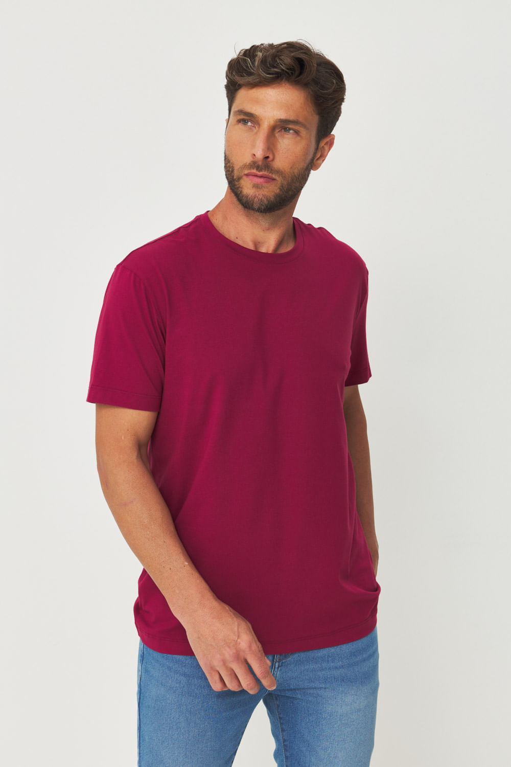 Camiseta Basic Clean Masculina Acostamento Bordo Sangria