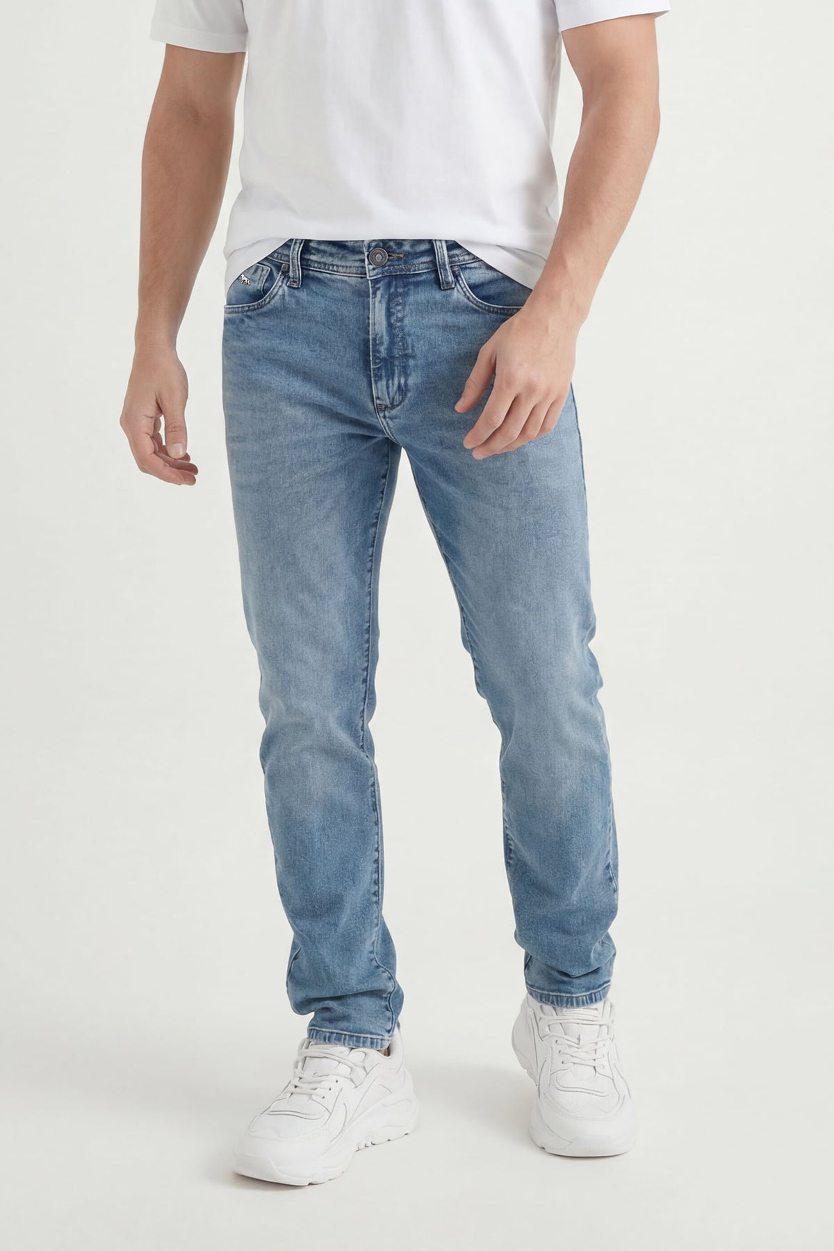 Calça Jeans Rock Básica Masculina Acostamento Jeans Intermediario