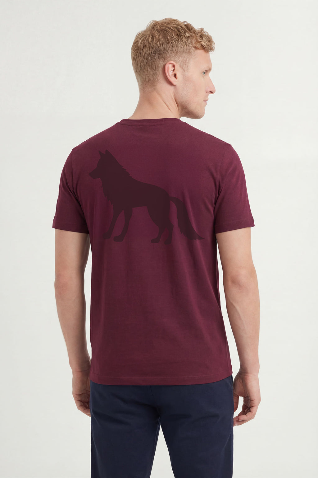 Camiseta Lobo Casual Masculina Acostamento Barca