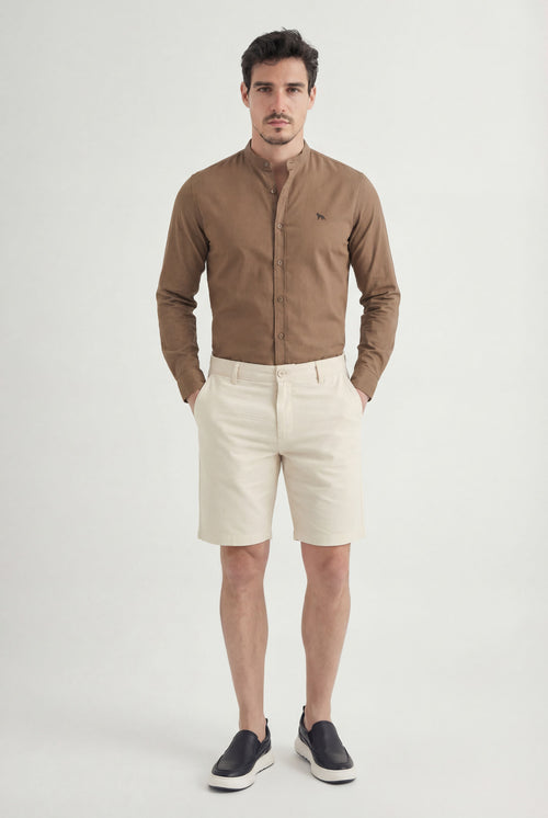 Bermuda Sarja Casual Masculina Acostamento Areia