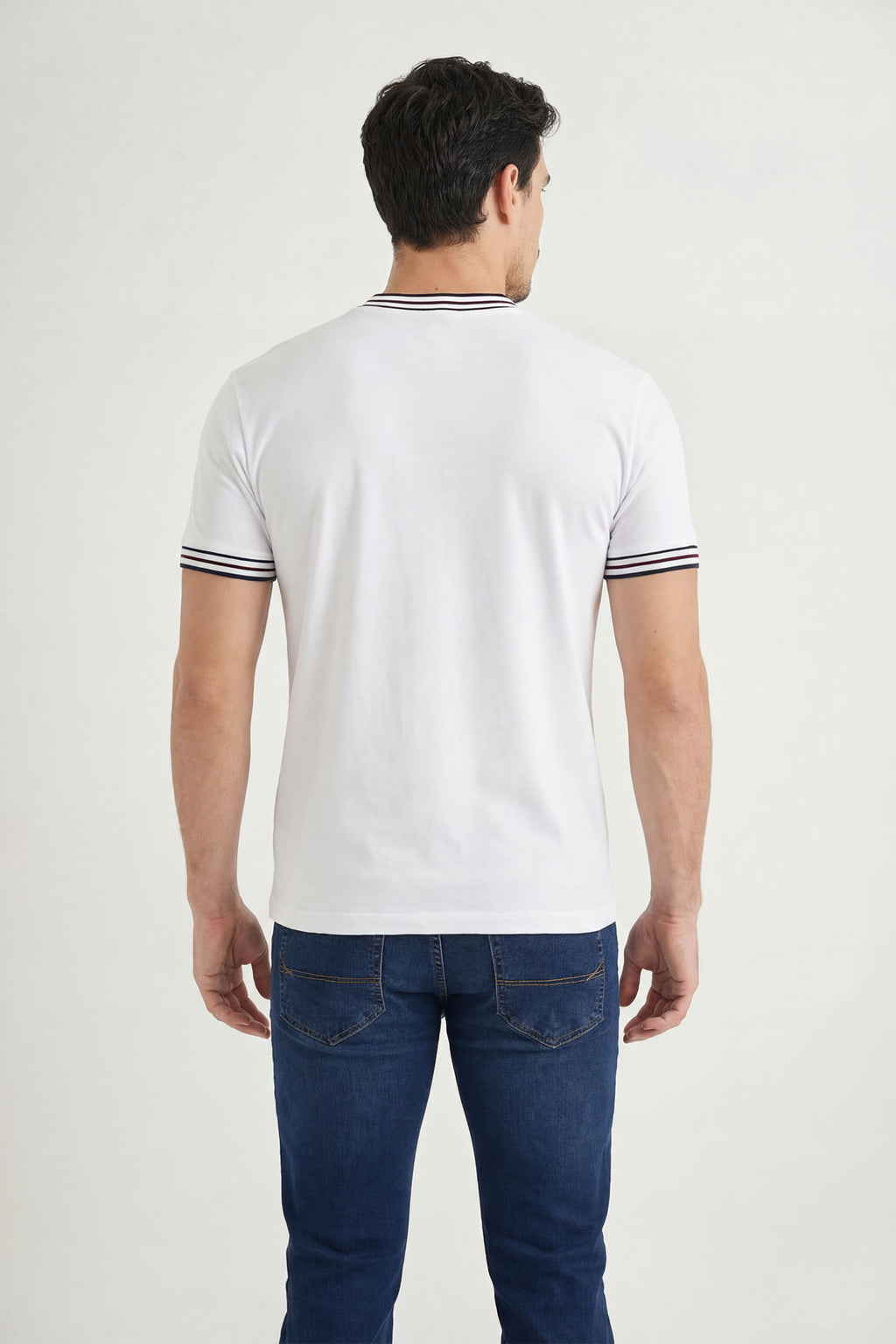 Camiseta Gola Frisos Masculina Acostamento Branco