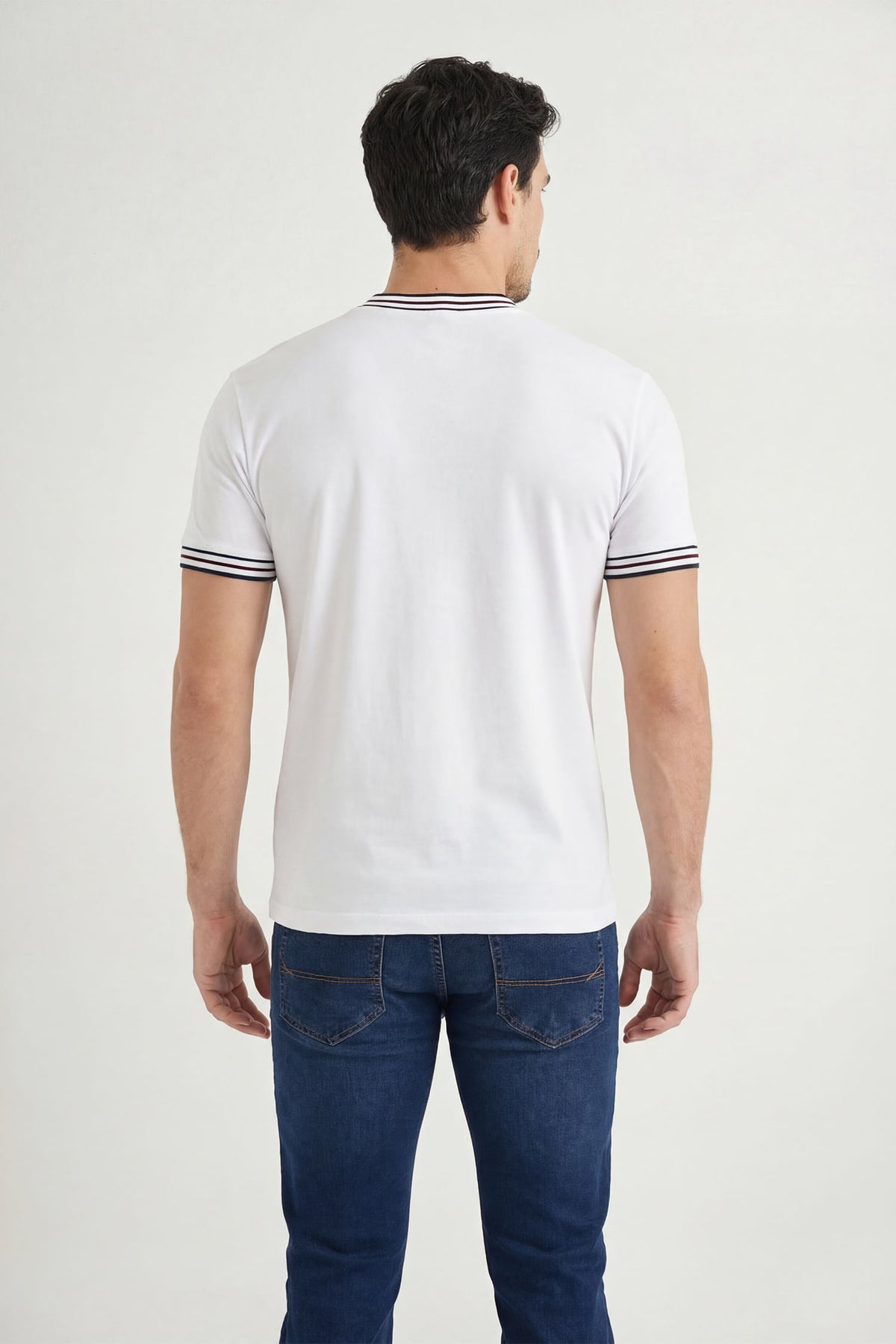 Camiseta Gola Frisos Masculina Acostamento Branco