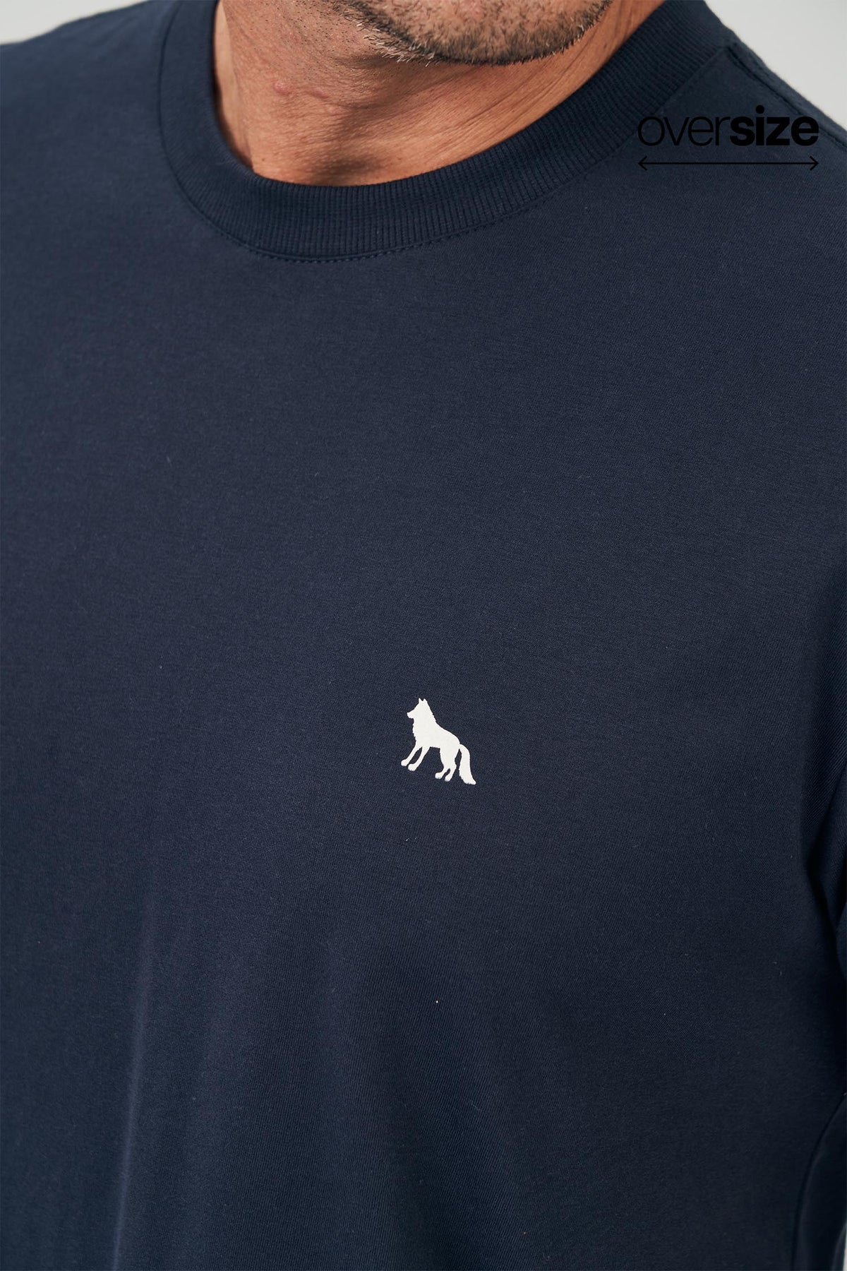 Camiseta Wolf Max Costas Masculina Oversize Acostamento Marinho