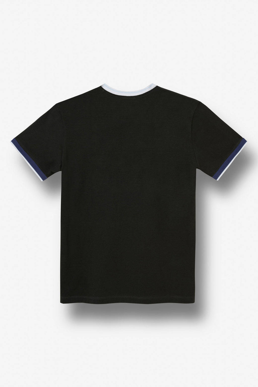 Camiseta Casual Gola Contrastante Masculina Acostamento Verde Folhagem