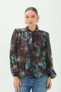 Blusa Estampada Com Amarração ACT Feminino Mystic Garden