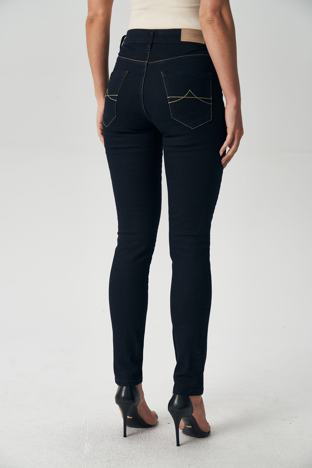Calça Jeans Black Skinny Feminina Acostamento Jeans Escuro