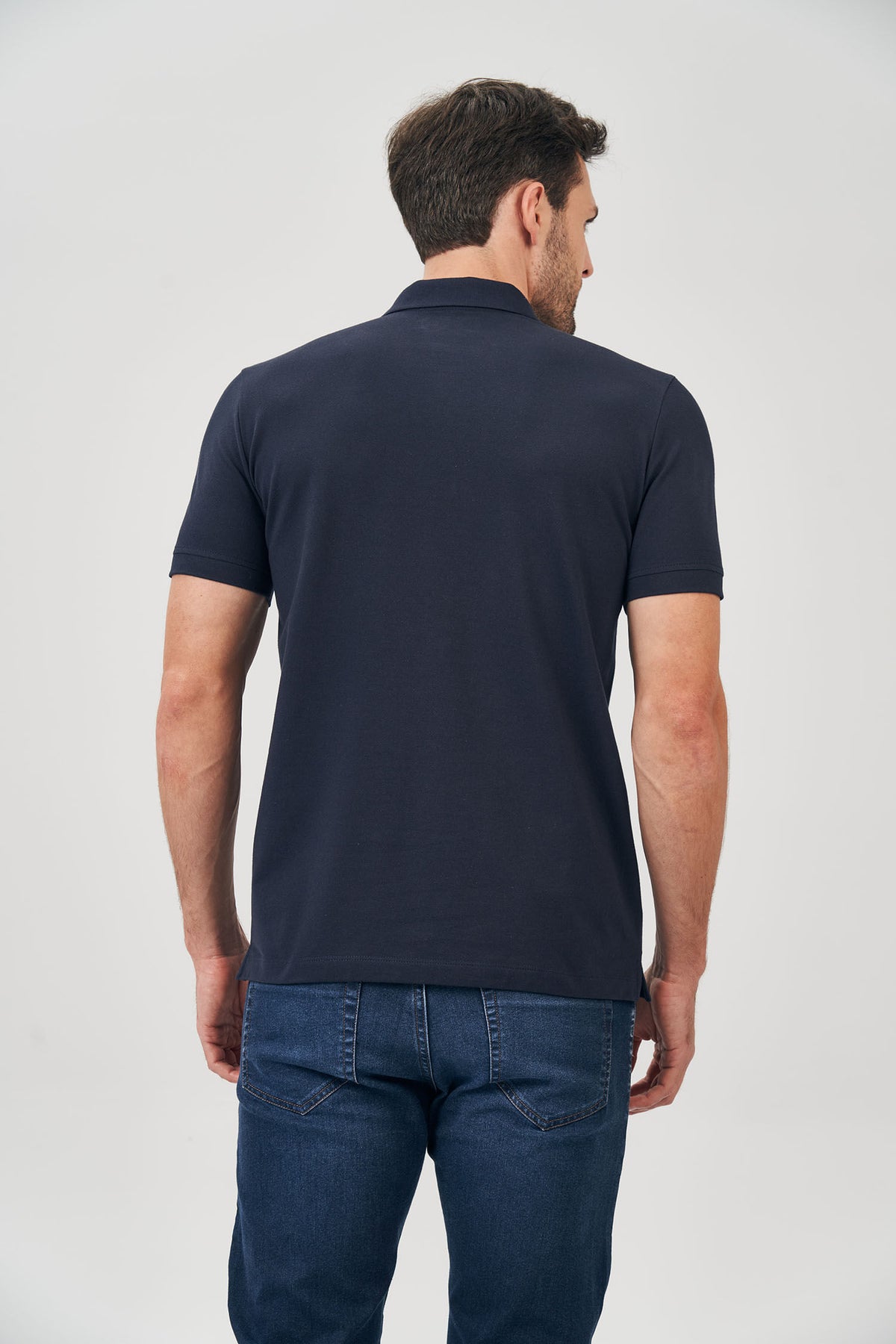 Polo Bordado ACT Masculina Acostamento Marinho
