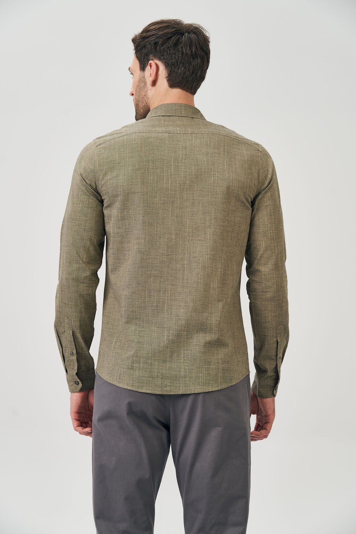 Camisa Manga Longa Risc Pocket Masculina Acostamento Caqui