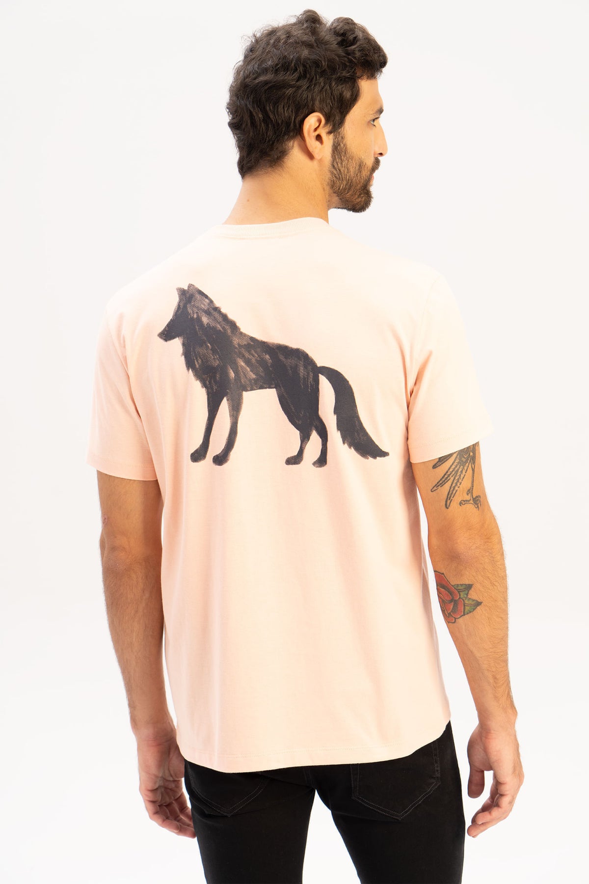 Camiseta Wolf Max Costas Masculina Acostamento Rosa
