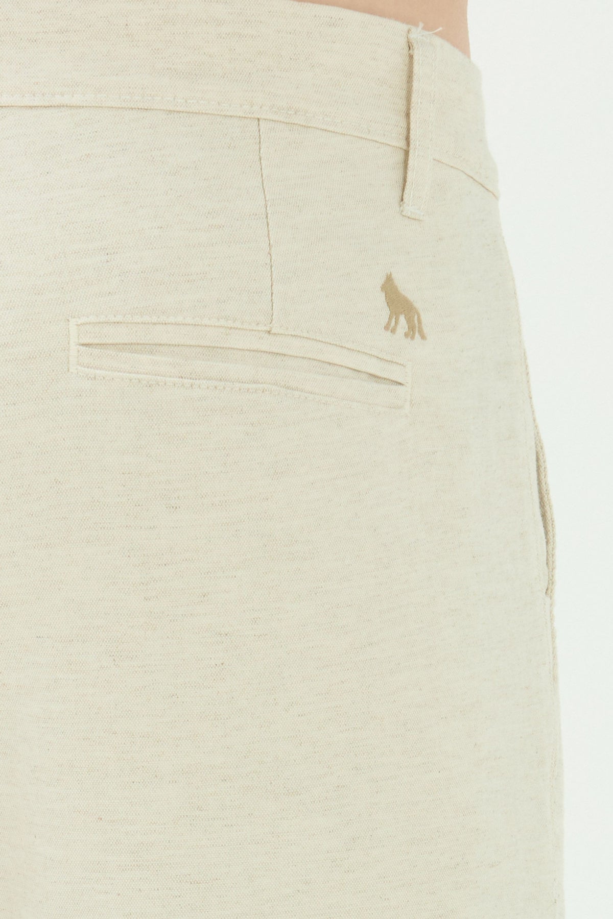 Calça Casual Com Linho Masculina Acostamento Natural