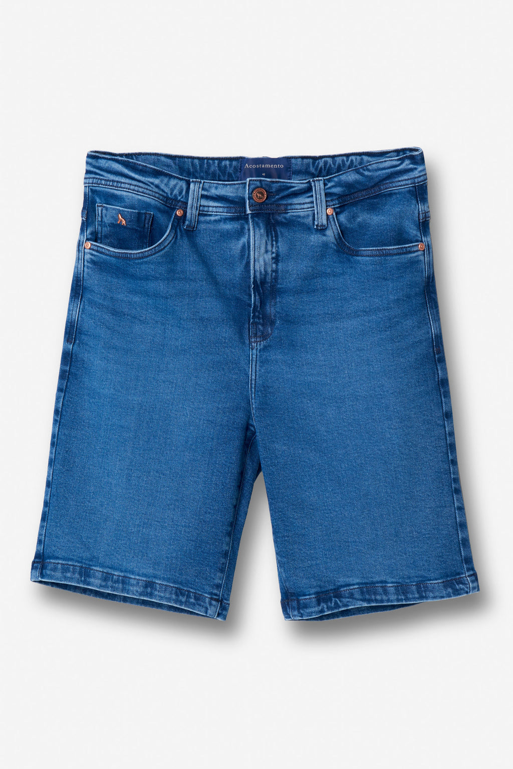 Bermuda Jeans Casual Masculina Acostamento Jeans Intermediario
