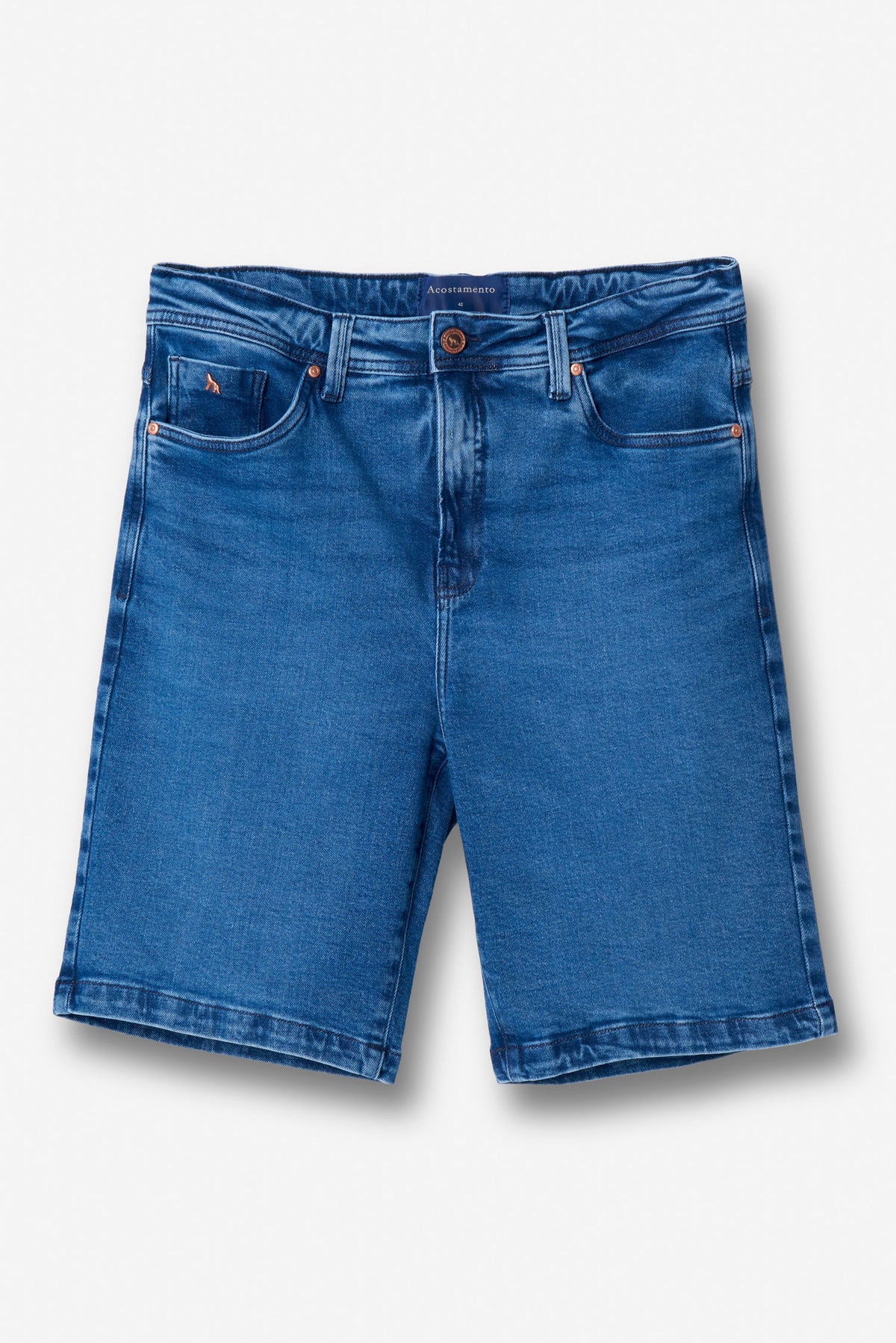 Bermuda Jeans Casual Masculina Acostamento Jeans Intermediario