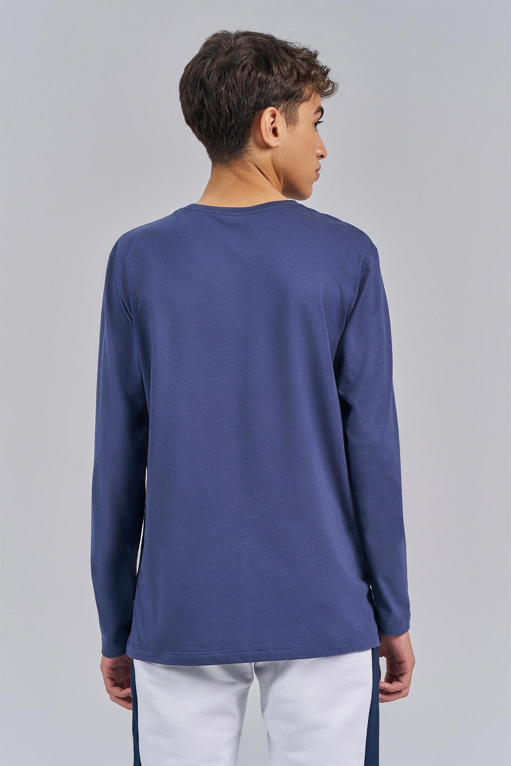 Camiseta Manga Longa Menino Acostamento Next Azul Navy