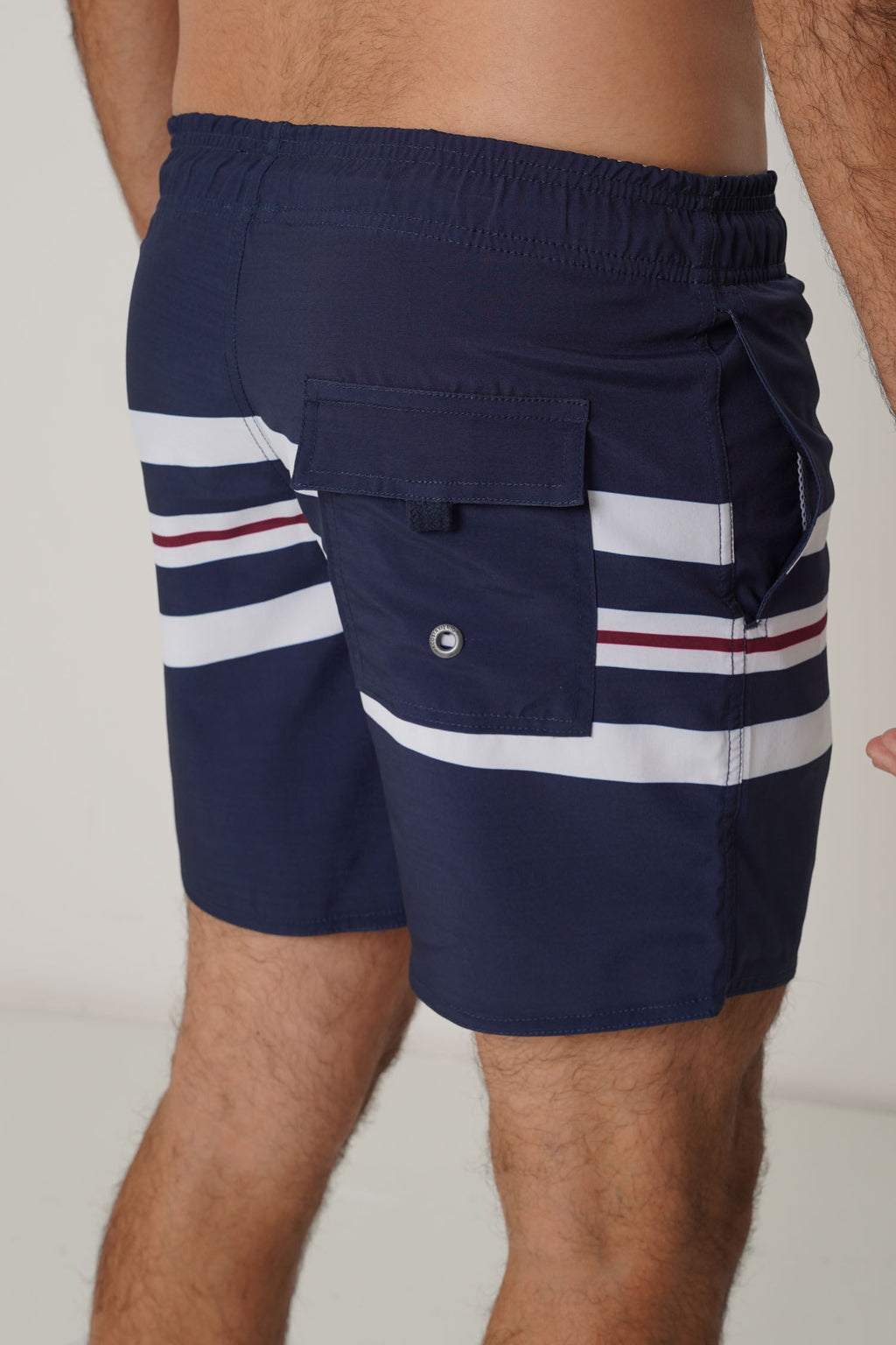 Shorts Lobo Bordado Masculino Acostamento Listras Navy