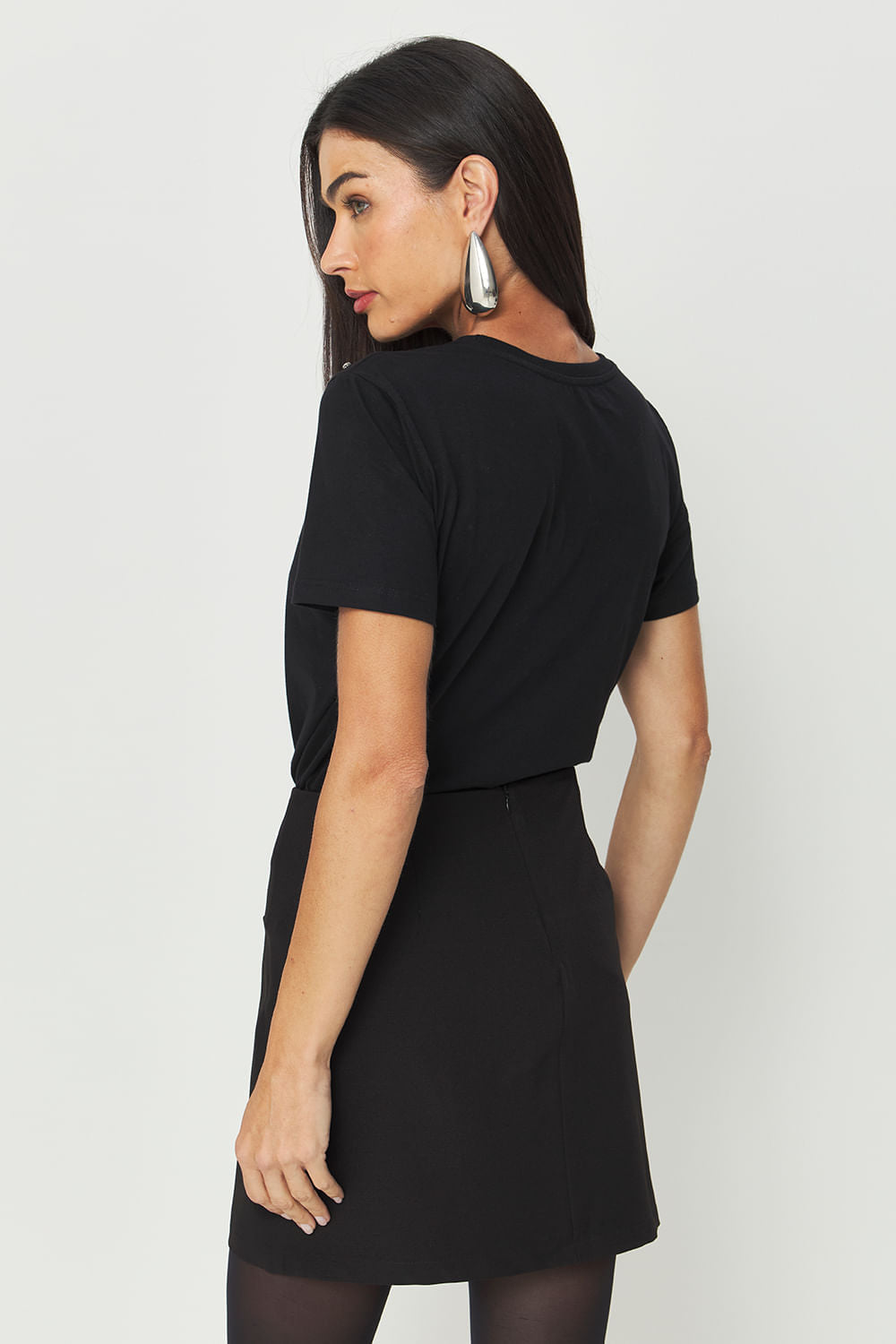 Saia Lush Feminina Acostamento Preto