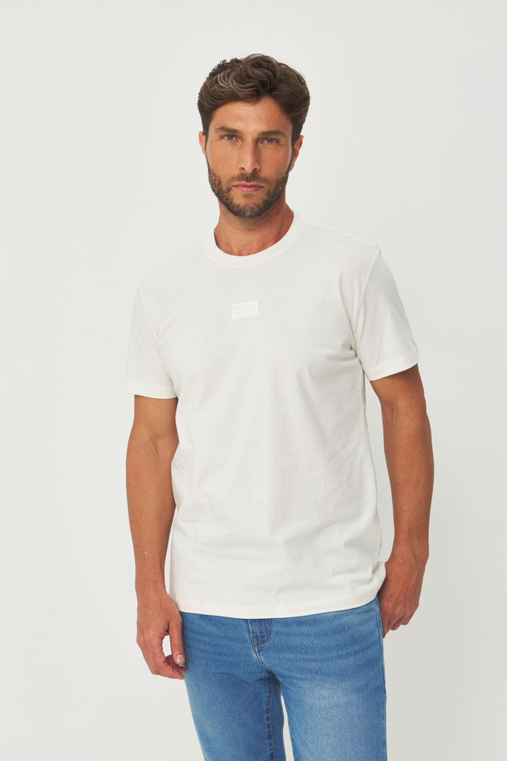 Camiseta Silk Touch Central Masculina Acostamento Branco