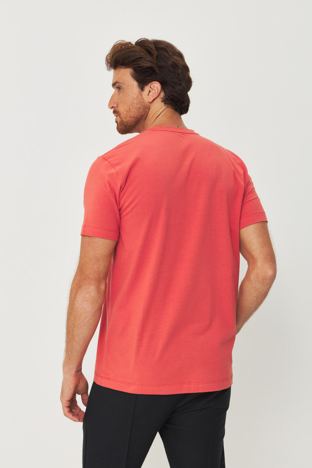 Camiseta Essential Lobo Masculina Acostamento Laranja Ferrugem