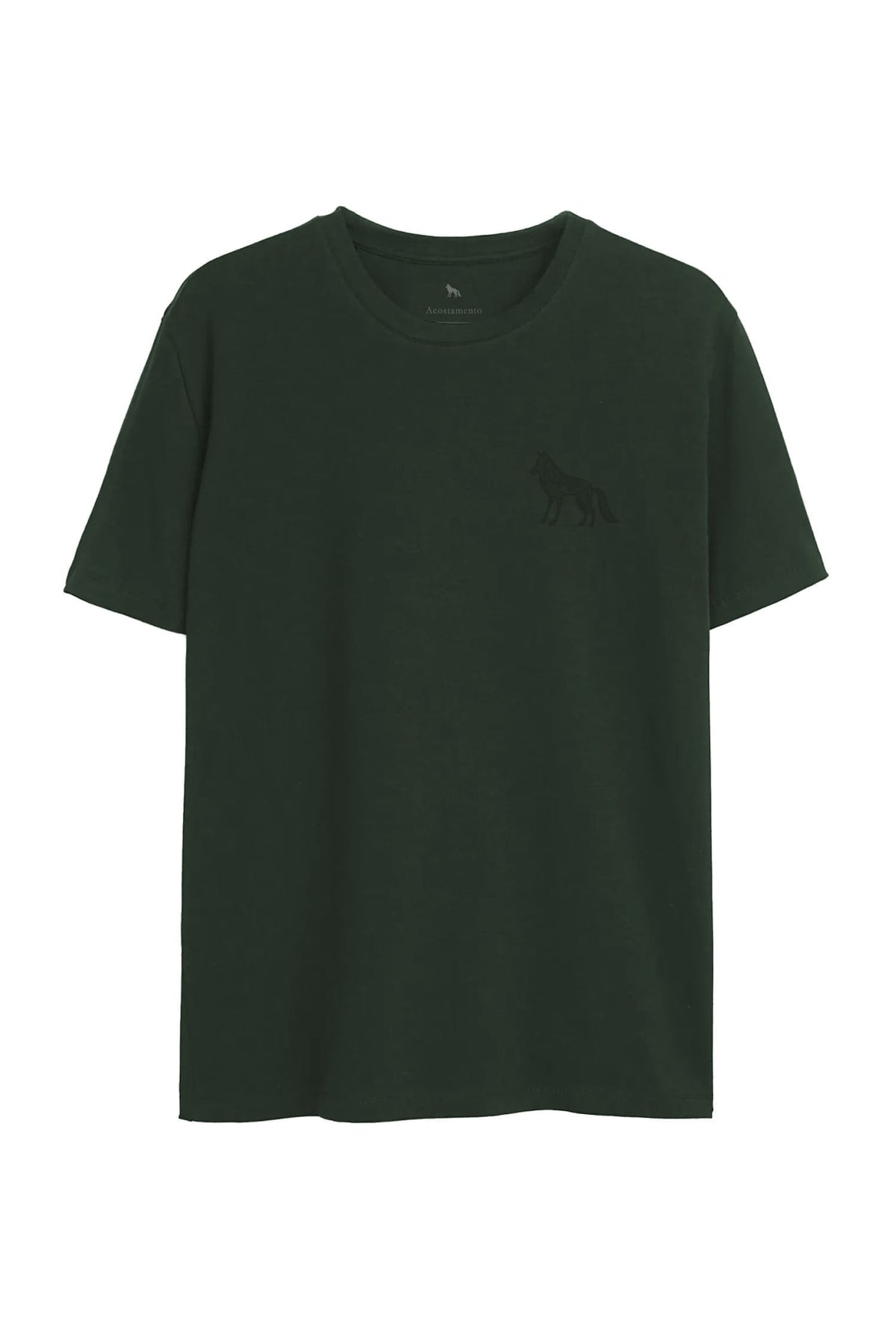 Camiseta Contorno Bordado Masculina Oversize Acostamento Verde Nativo