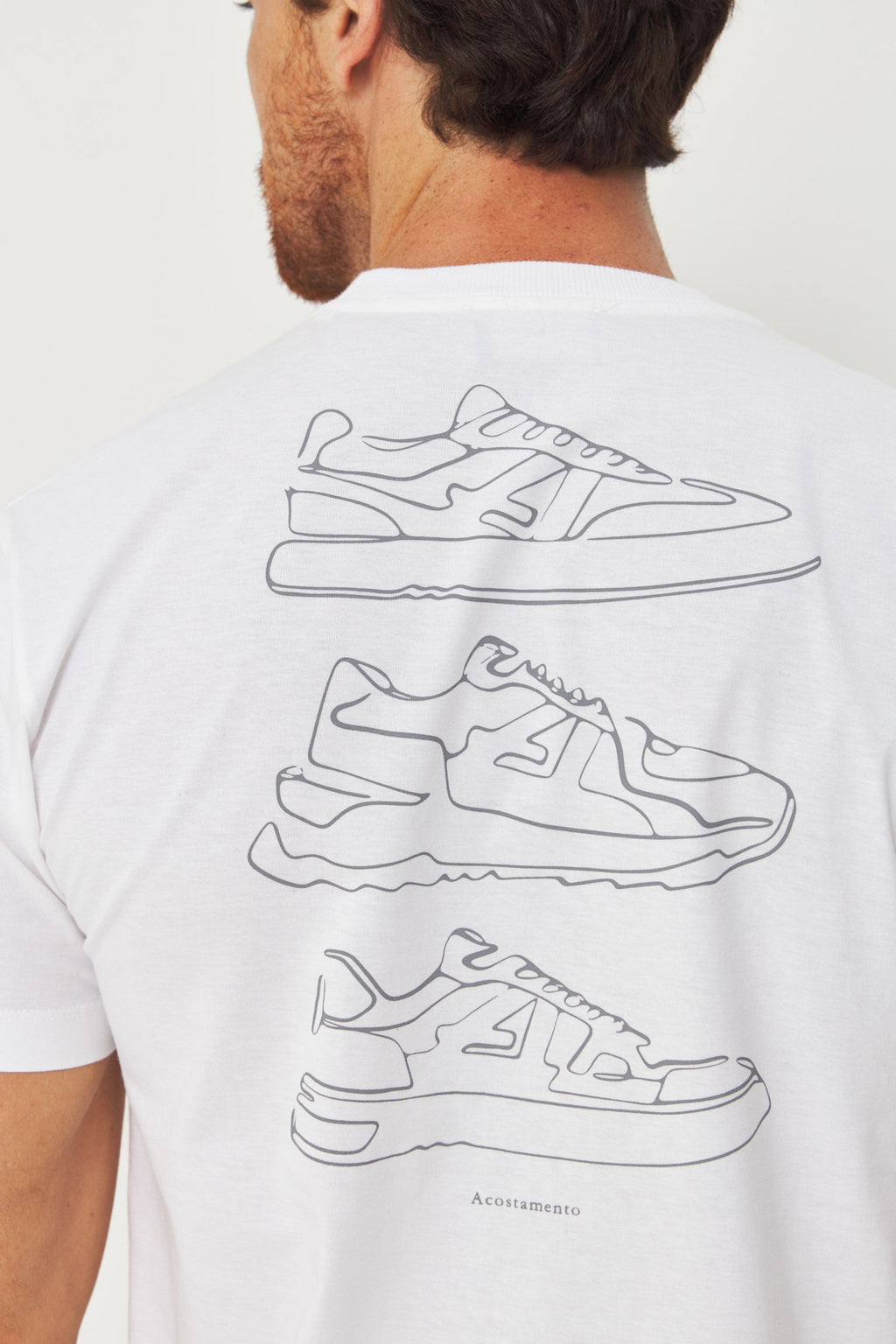 Camiseta Estampa Costas Masculina Acostamento Off White