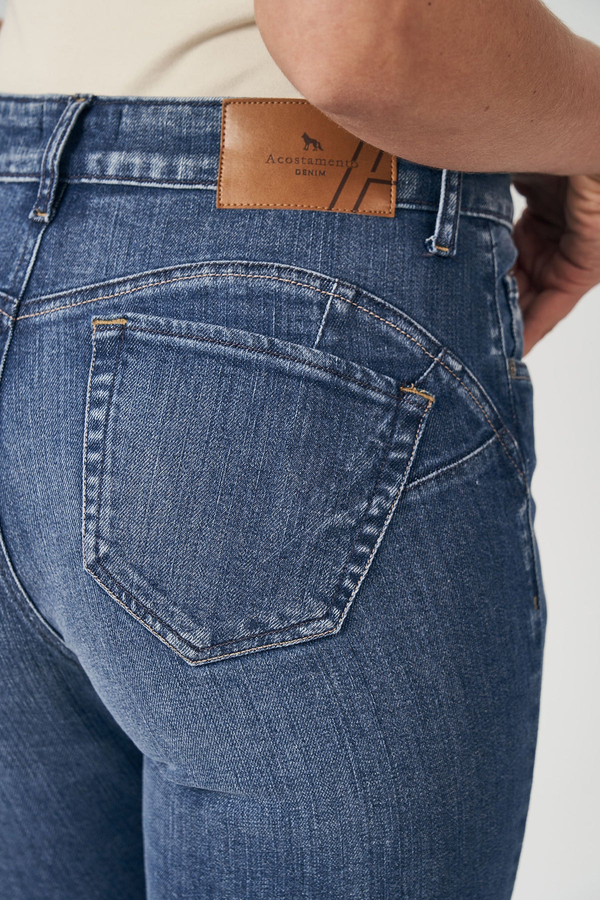 Calça Jeans Skinny Sculpted Feminina Acostamento Jeans Intermediario