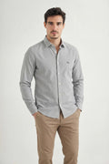 Camisa Manga Longa Scrivania Masculina Acostamento Listras Preto