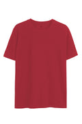 Camiseta Clássica Masculina Oversize Acostamento Vermelho Hibisco