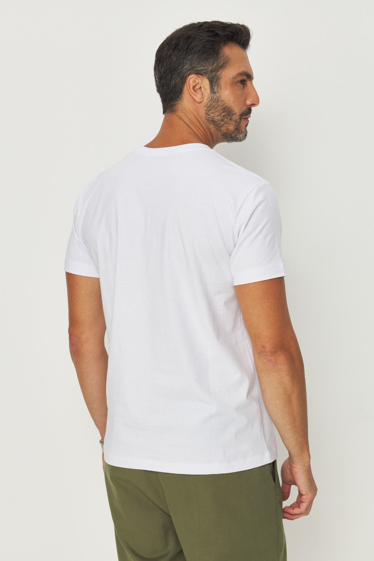 Camiseta Bordado Texturizado Masculino Acostamento Branco