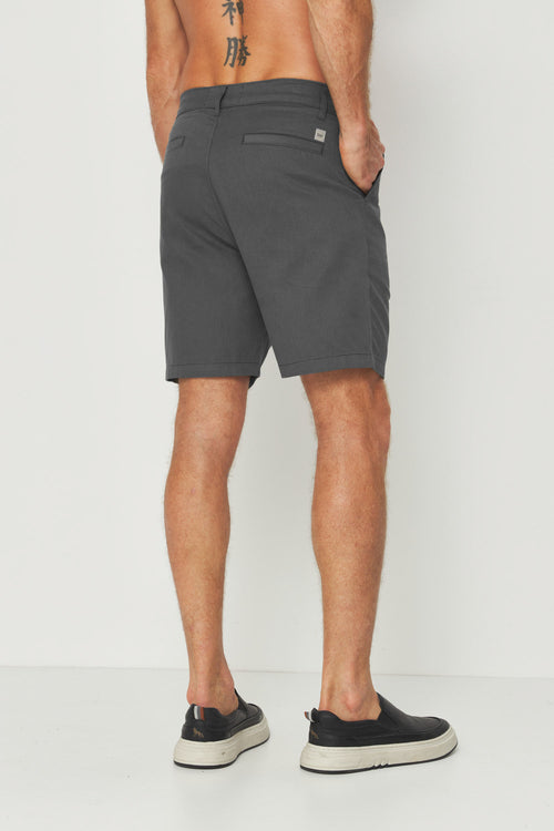 Bermuda Básica Casual Masculina Acostamento Chumbo