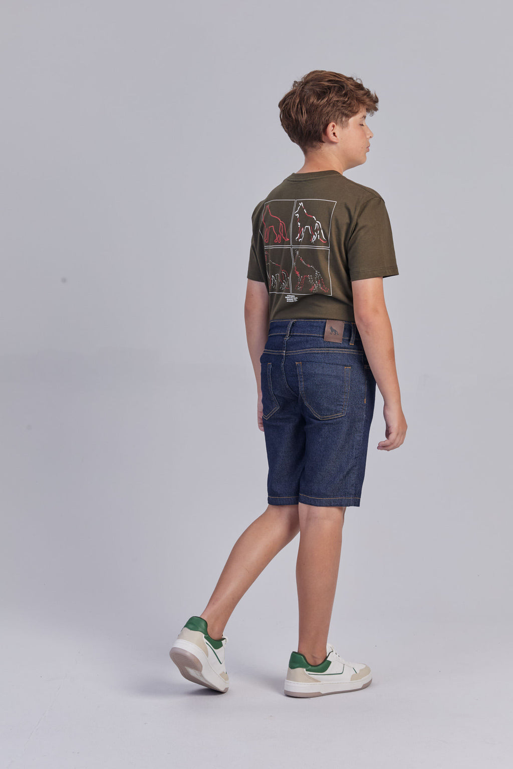 Bermuda Jeans Young Menino Acostamento Next Jeans Escuro
