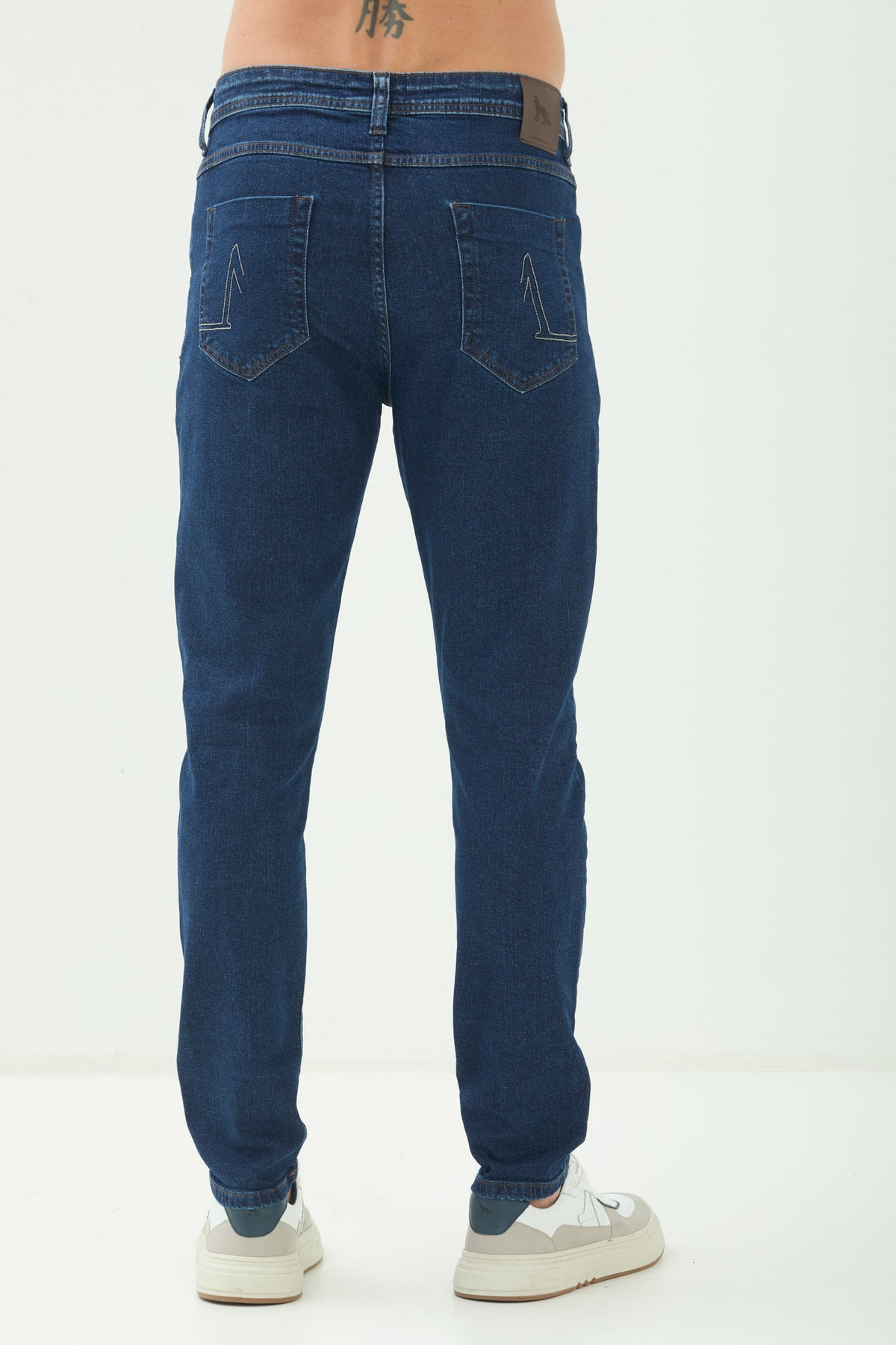 Calça Jeans Skinny Fit Masculina Acostamento Jeans Escuro