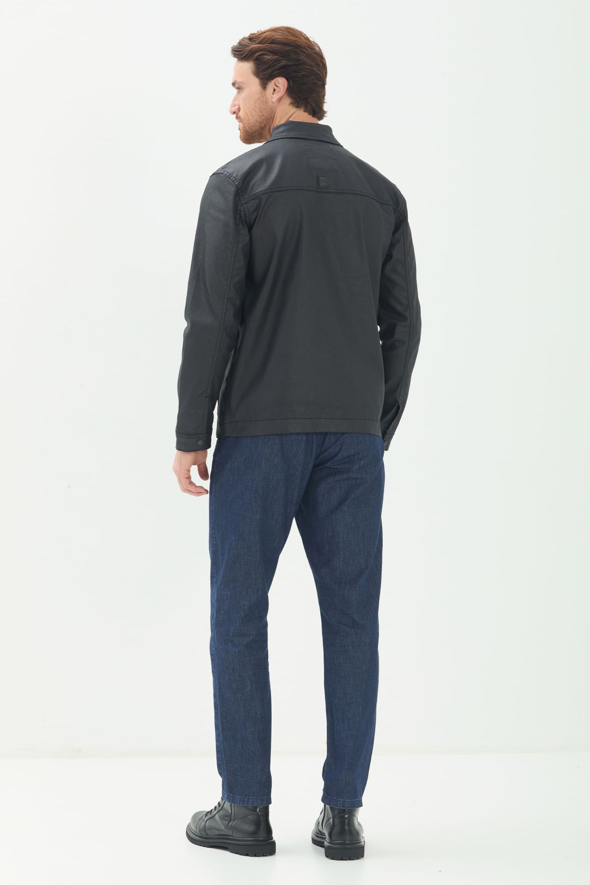 Jaqueta Jeans Casual Masculina Acostamento Preto