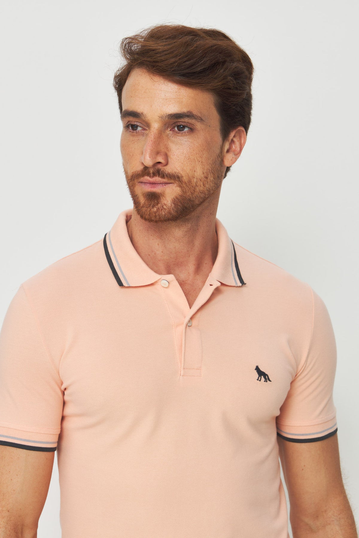 Polo Basic Line Masculina Acostamento Rosa