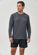 Camiseta Sportiva UV Longa Masculina Acostamento Grafite