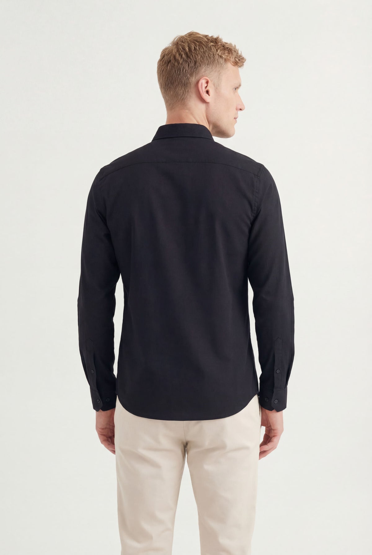 Camisa Manga Longa Básica Masculina Acostamento Verde
