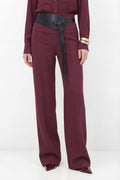 Calça Alfaiataria Cintura Alta ACT Feminina Deep Ruby