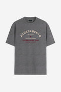 Camiseta Casual Classic Masculina Acostamento Mescla Grafite