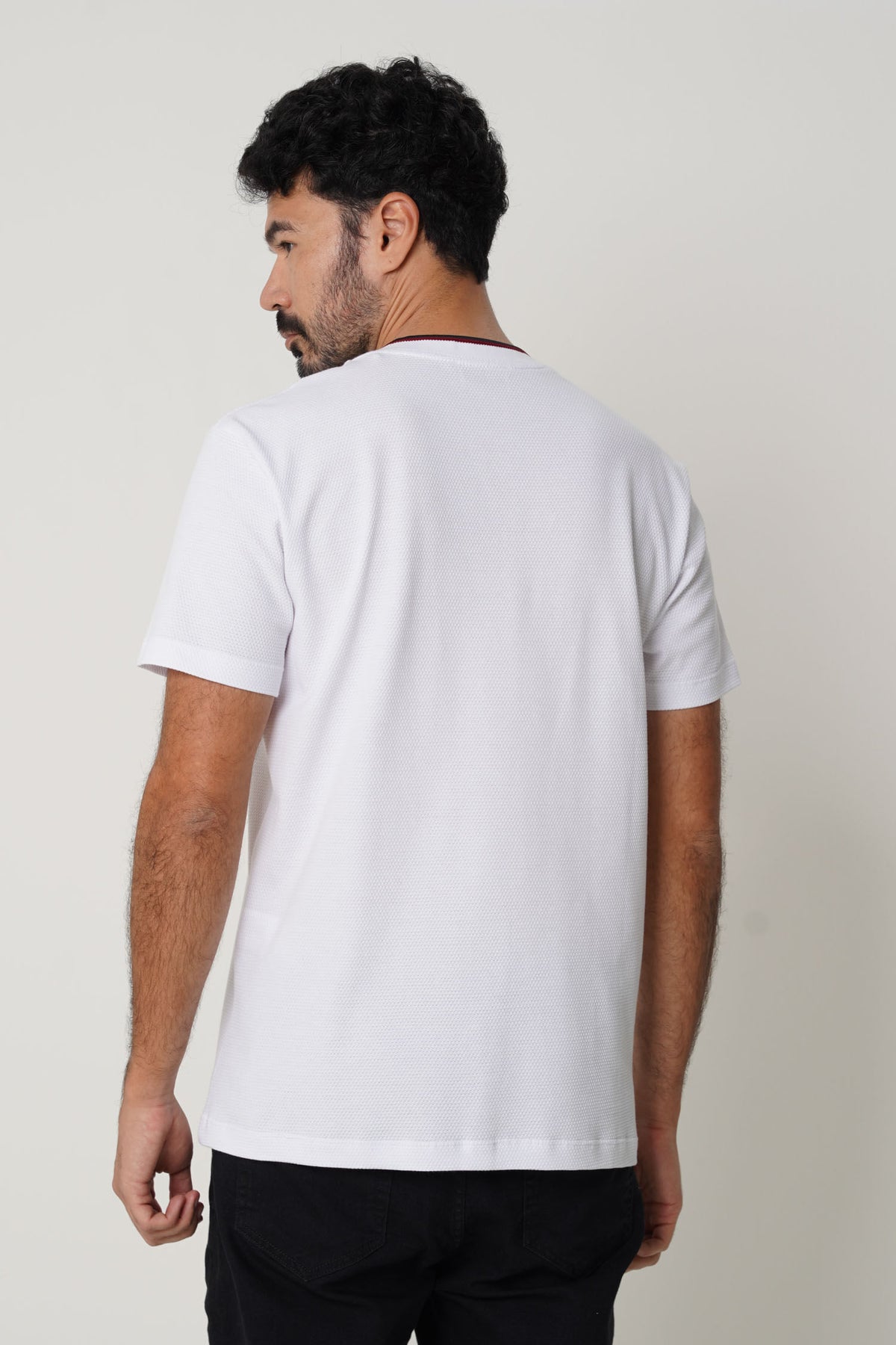 Camiseta Casual Com Bordado Masculina Acostamento Branco