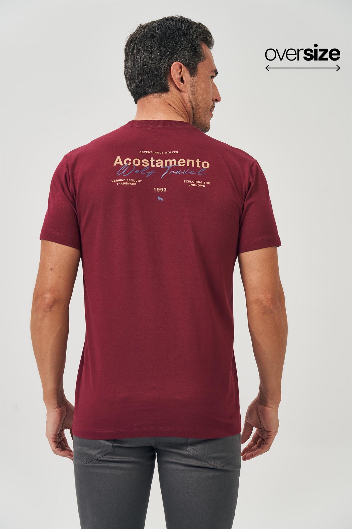 Camiseta Adventurous Wolves Masculina Oversize Acostamento Branco