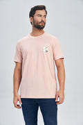 Camiseta Mountains Masculina Acostamento Rosa Cha