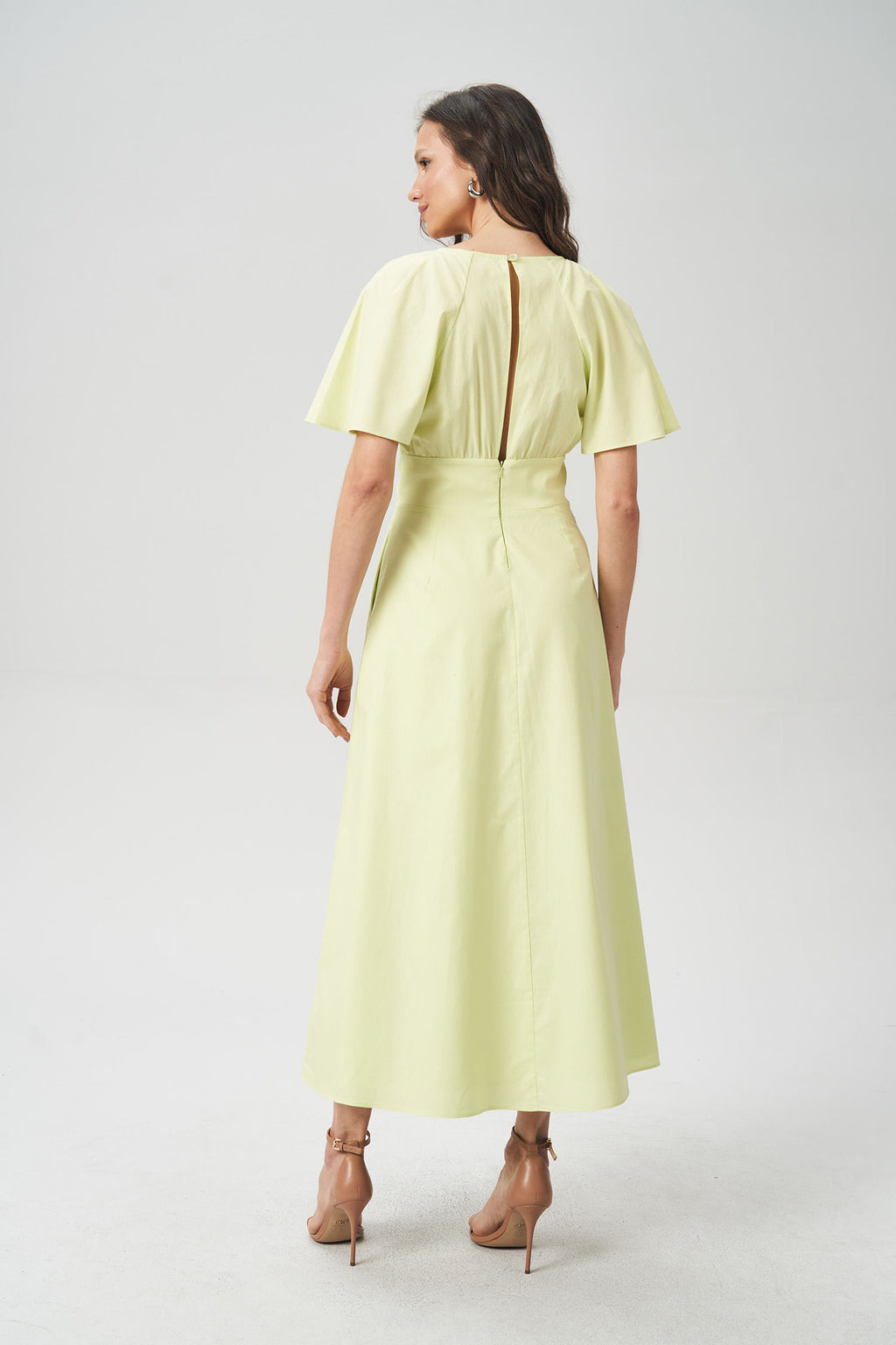 Vestido Manga Evasê Feminino Acostamento Citrino