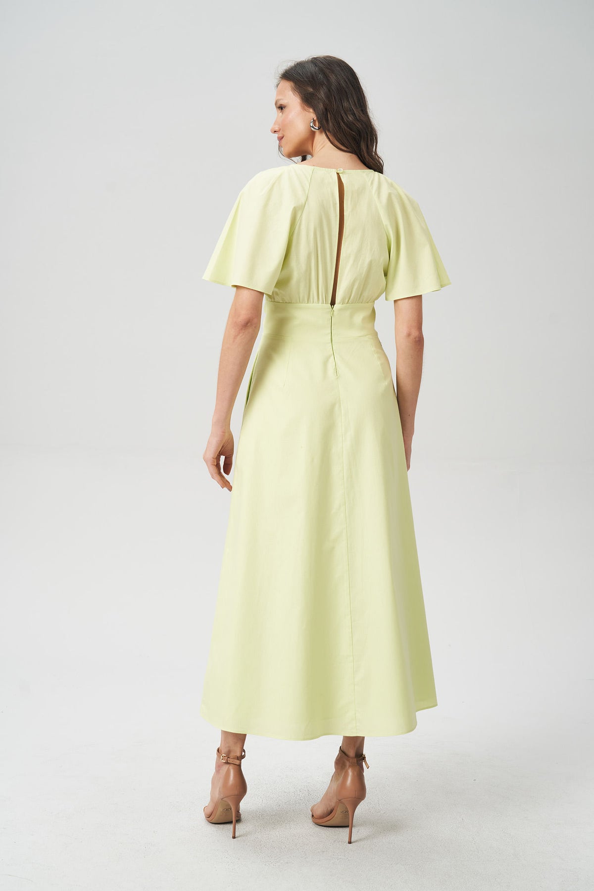 Vestido Manga Evasê Feminino Acostamento Citrino