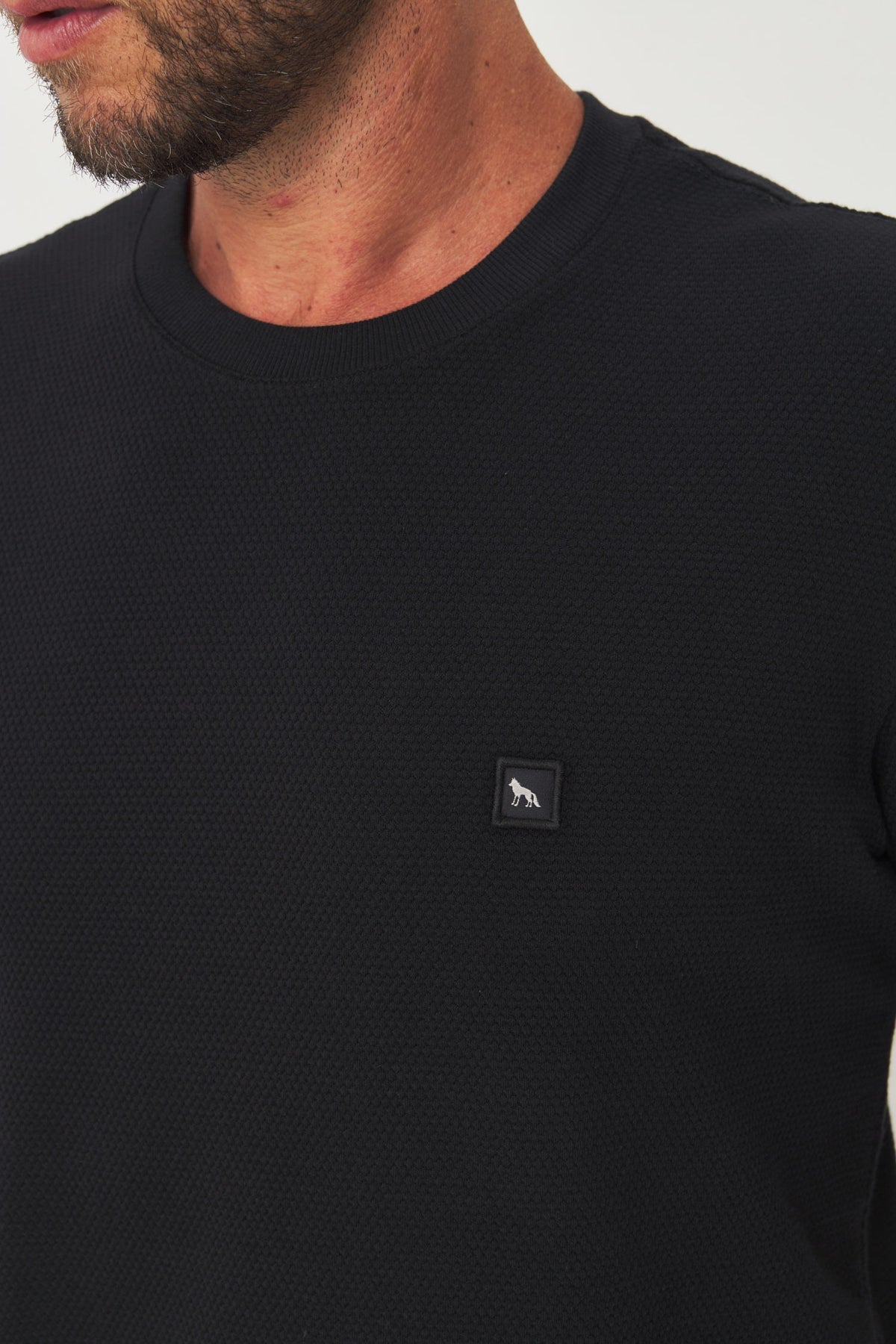 Camiseta Square Minimalista Masculina Acostamento Preto
