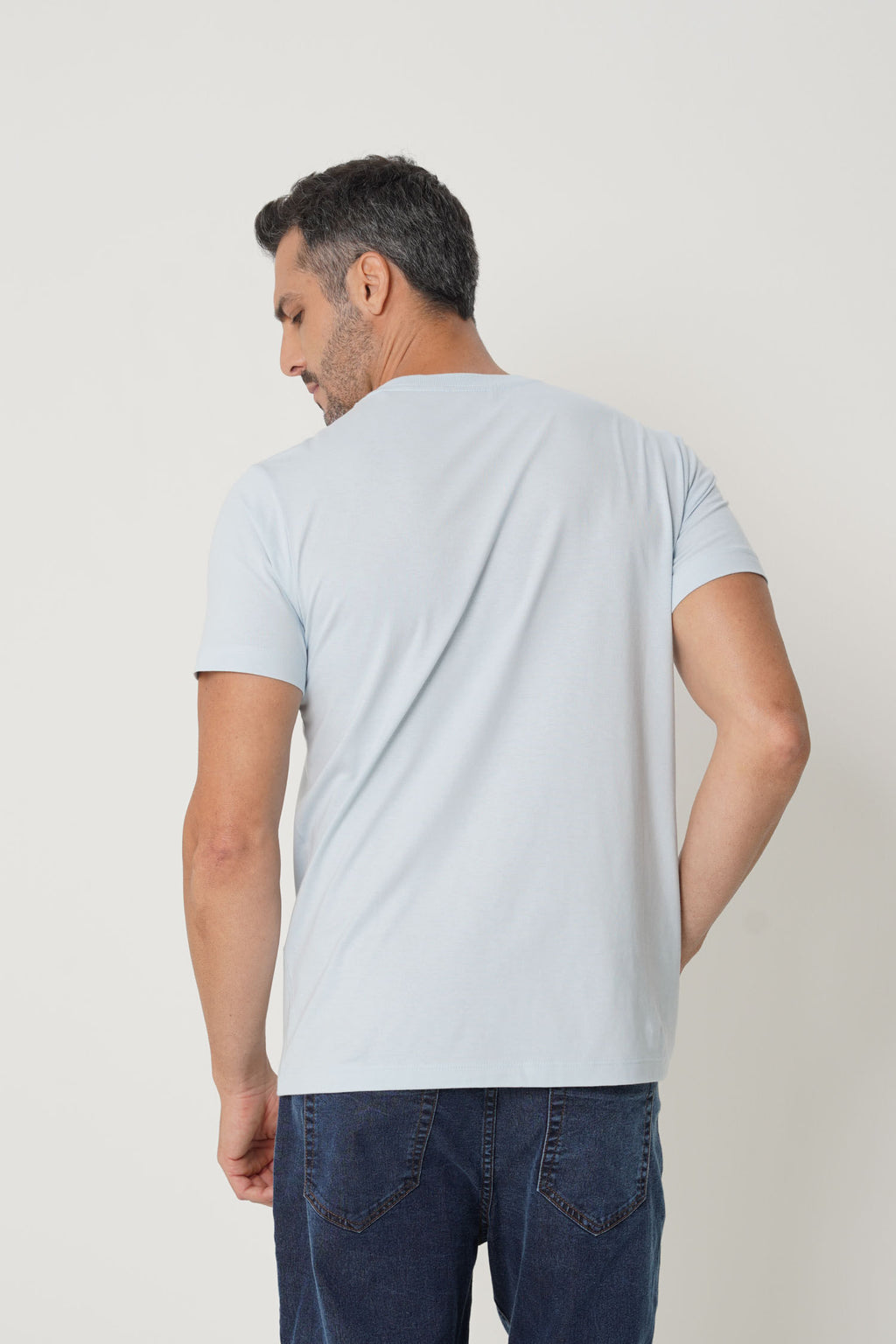 Camiseta Manga Curta Masculina Acostamento Azul Maresia