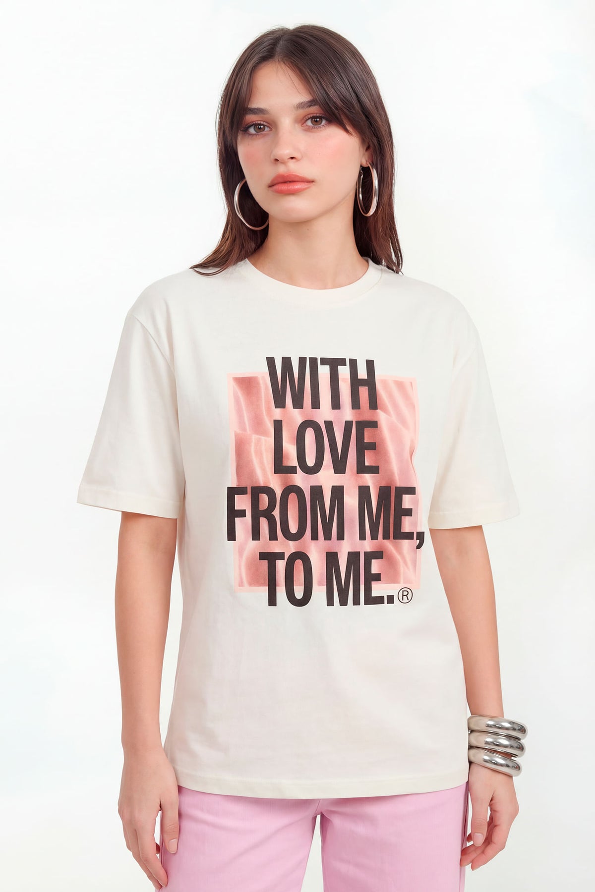 T-Shirt With Love Feminina Inblanche Off White